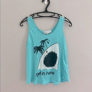 Wildfox Shae Shark Get In Here Tank Top